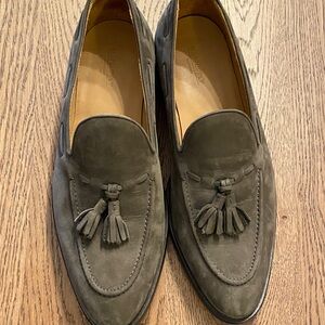 Suitsupply Olive Suede Tassel Loafers